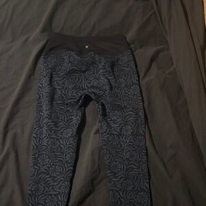 Spiritual Gangster Black and Blue Patterned Leggings